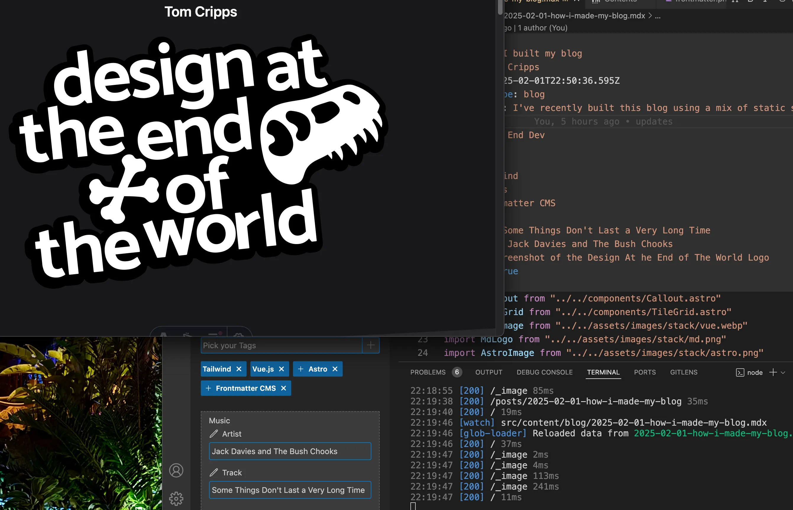 Screenshot of the Design At he End of The World Logo